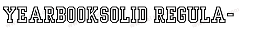 YearbookSolid Regula字体转换